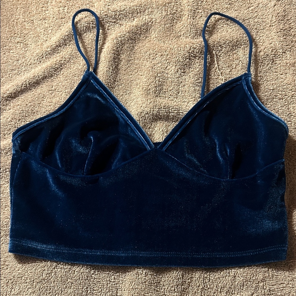 Blue crop top